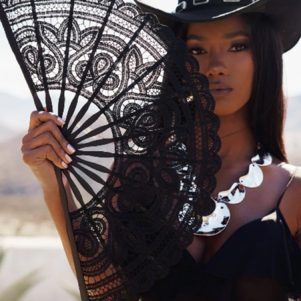 Black Lace Fan